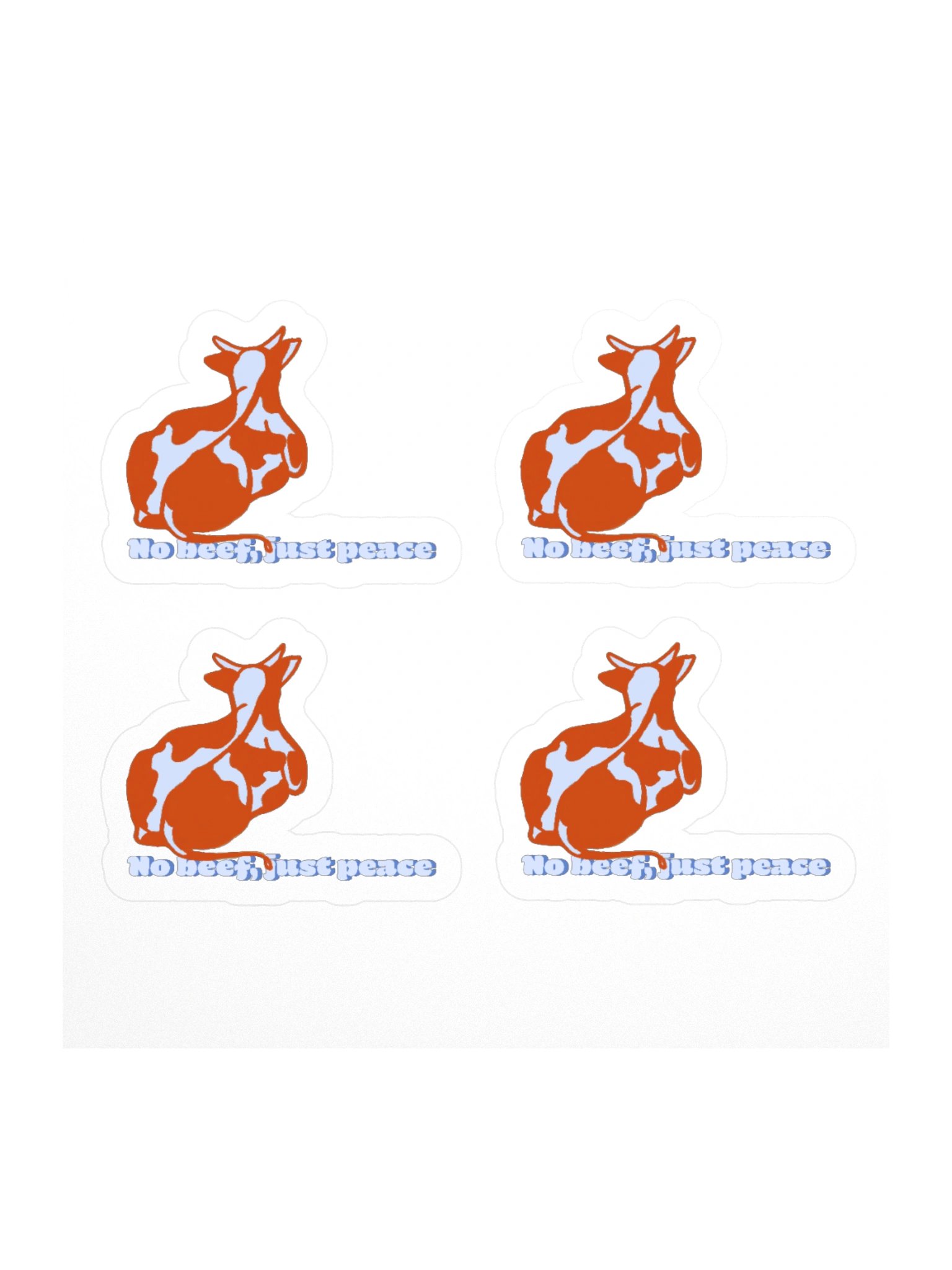 No beef, just peace - Sticker (small) product image (1)