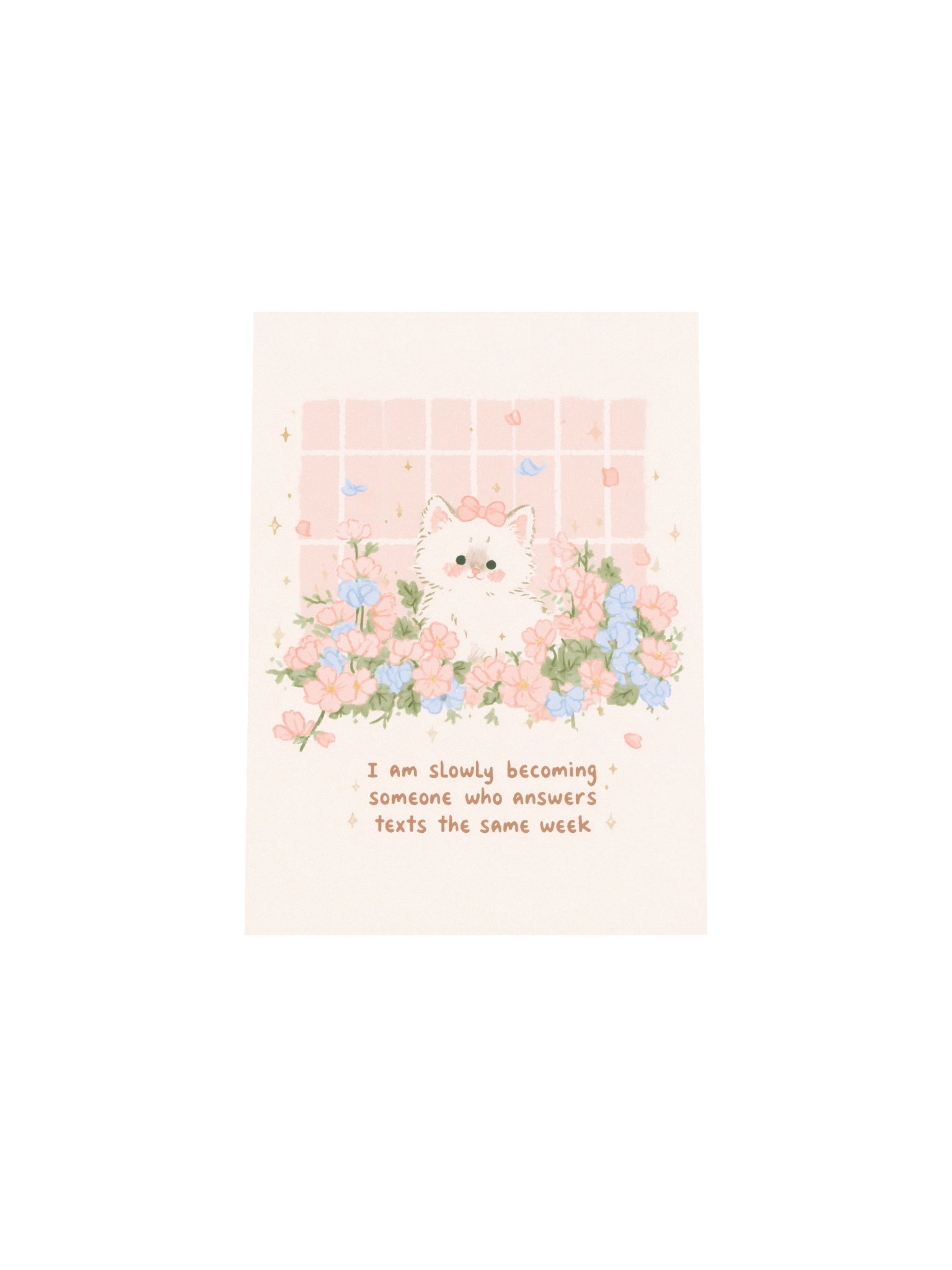 Cute Cat Pastel Text Poster product image (28)