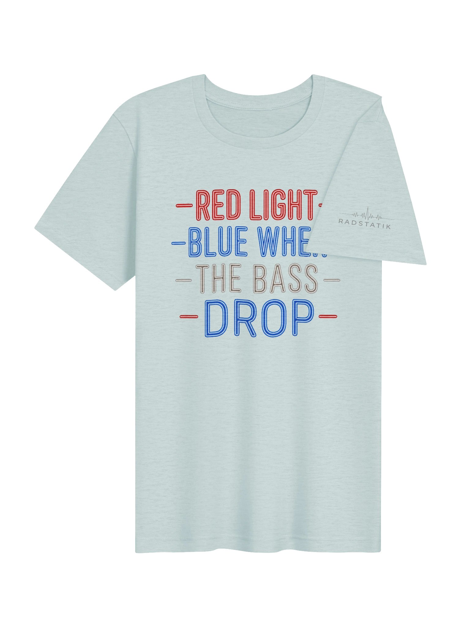 Red, Light Blue Bass Drop Tee product image (34)