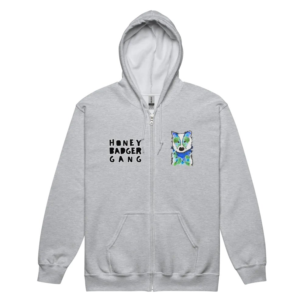Honey Badger Gang Zip Up Hoodie product image (2)