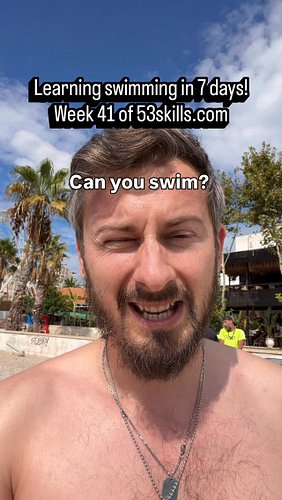Learning to swim in 7 days! Epic challenge in Albania! Week 41 of #53skills
