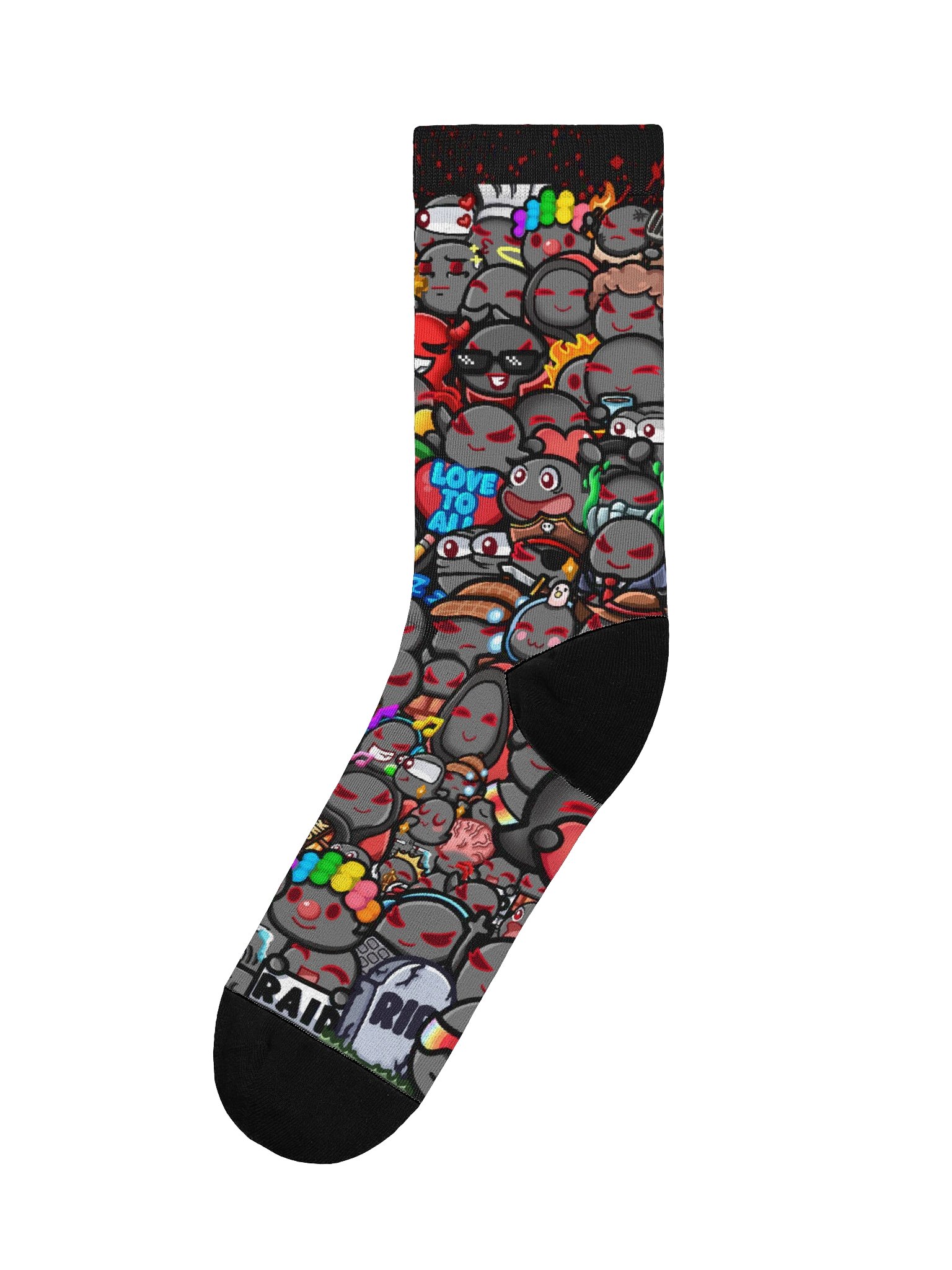 Emote-tional Support Crew Socks product image (3)