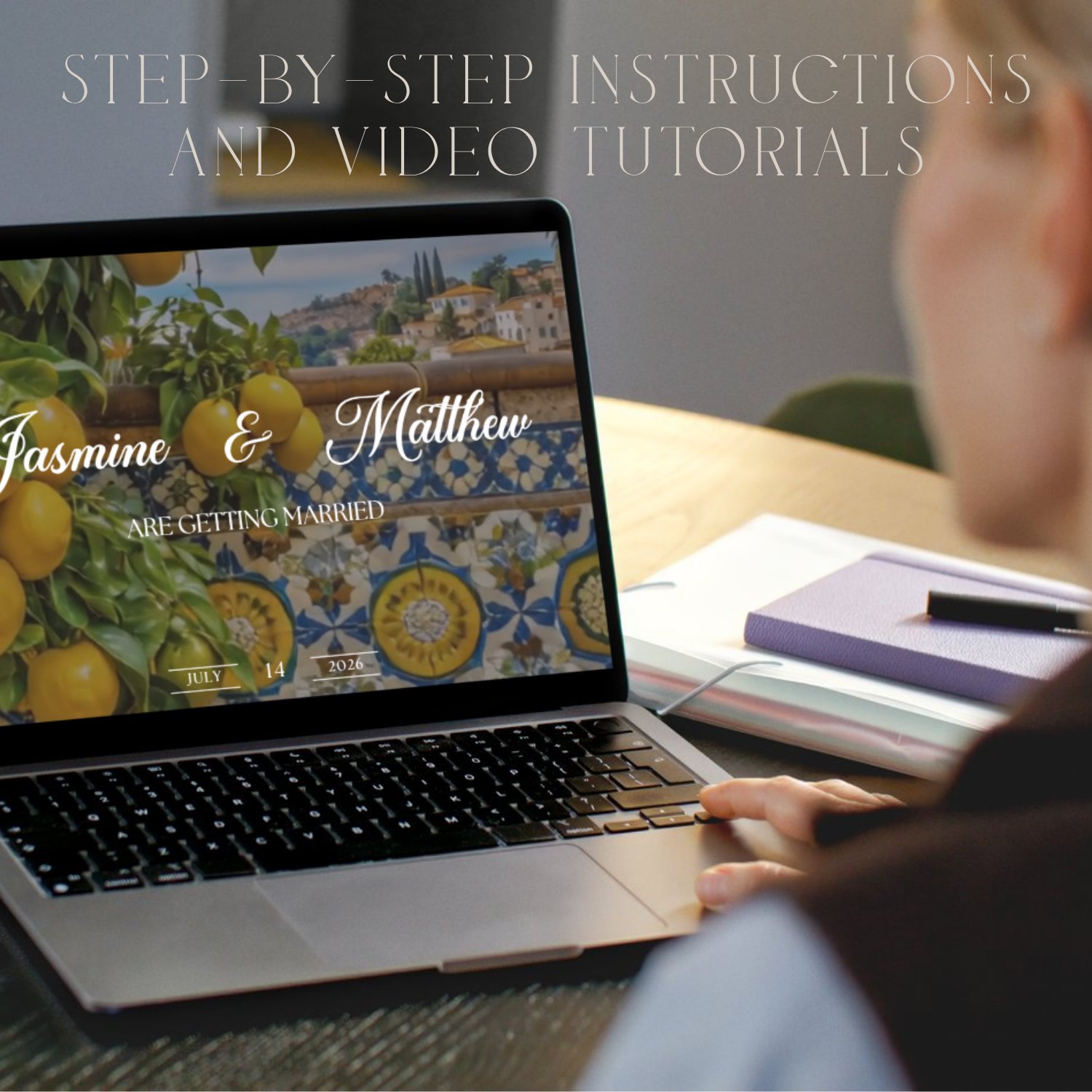 Lemon Wedding Website Template | Amalfi Citrus Theme | Editable Canva Template | Destination Wedding | RSVP Website | 5x7 Invite Included product image (7)