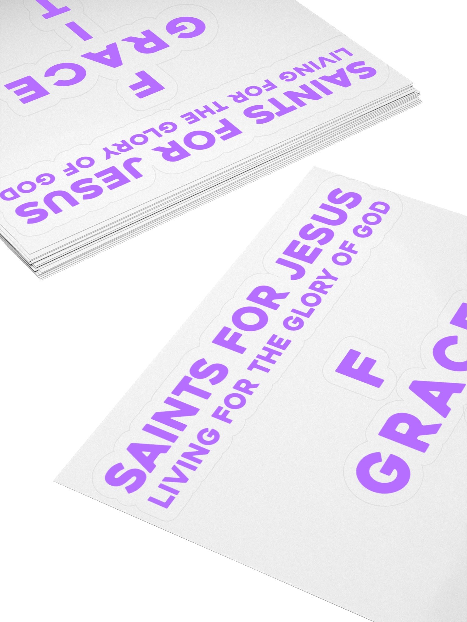 Saints For Jesus | By Grace Through Faith Cross Stickers Set product image (4)