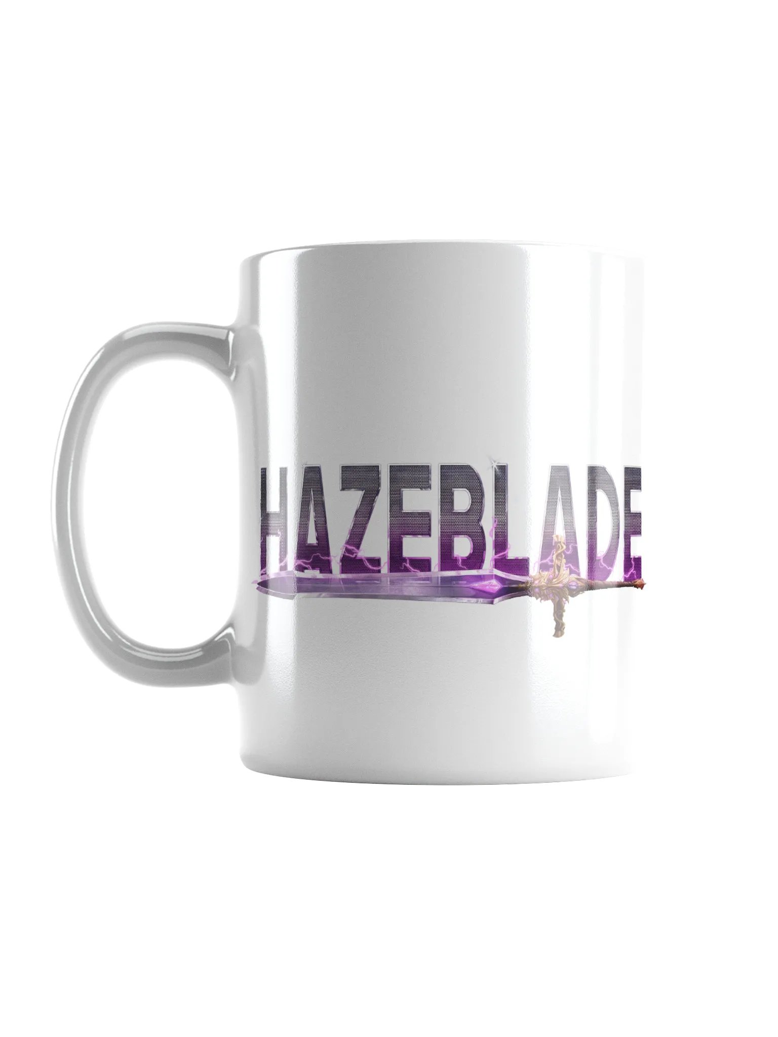 Hazeblade Lightning Sword White Glossy Mug product image (6)