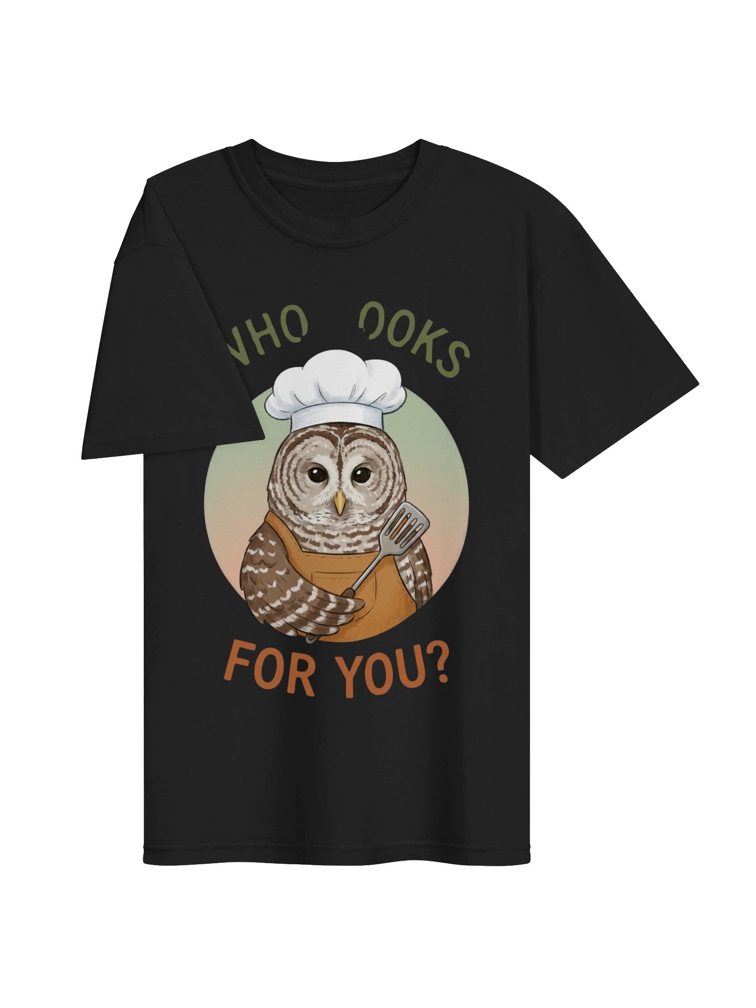Who Cooks for You Owl Bird Pun Chef Cute Cooking Graphic T-Shirt product image (13)