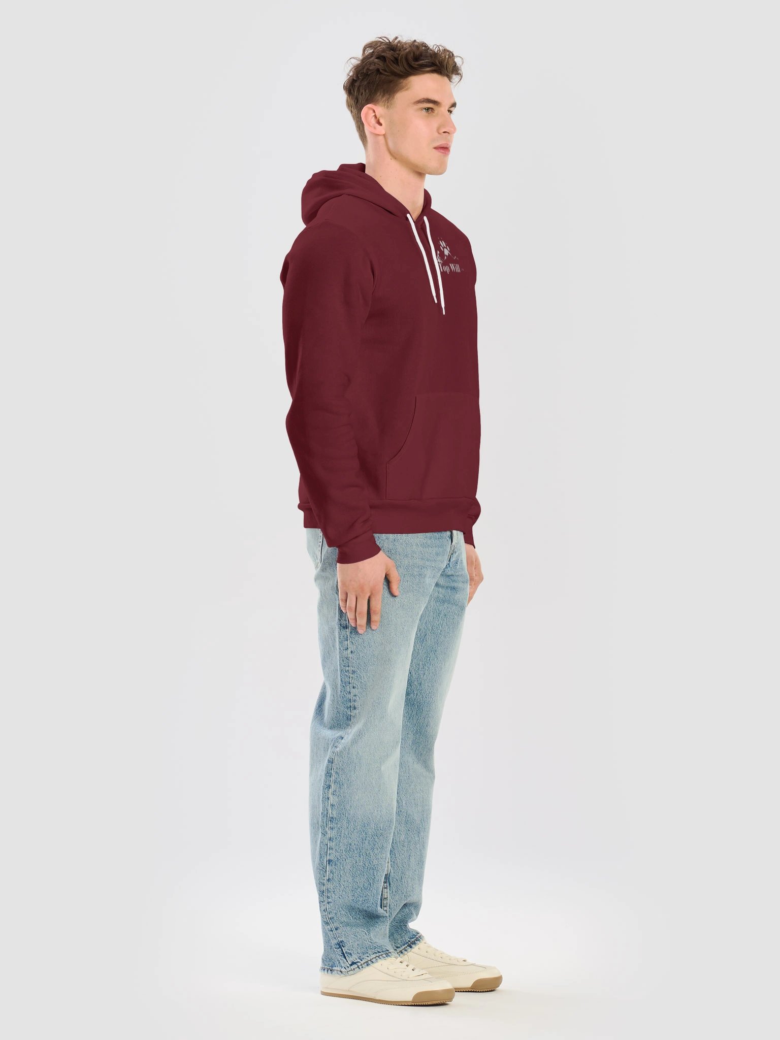 Top Will ™ Maroon & Grey Super Soft Hoodie product image (7)