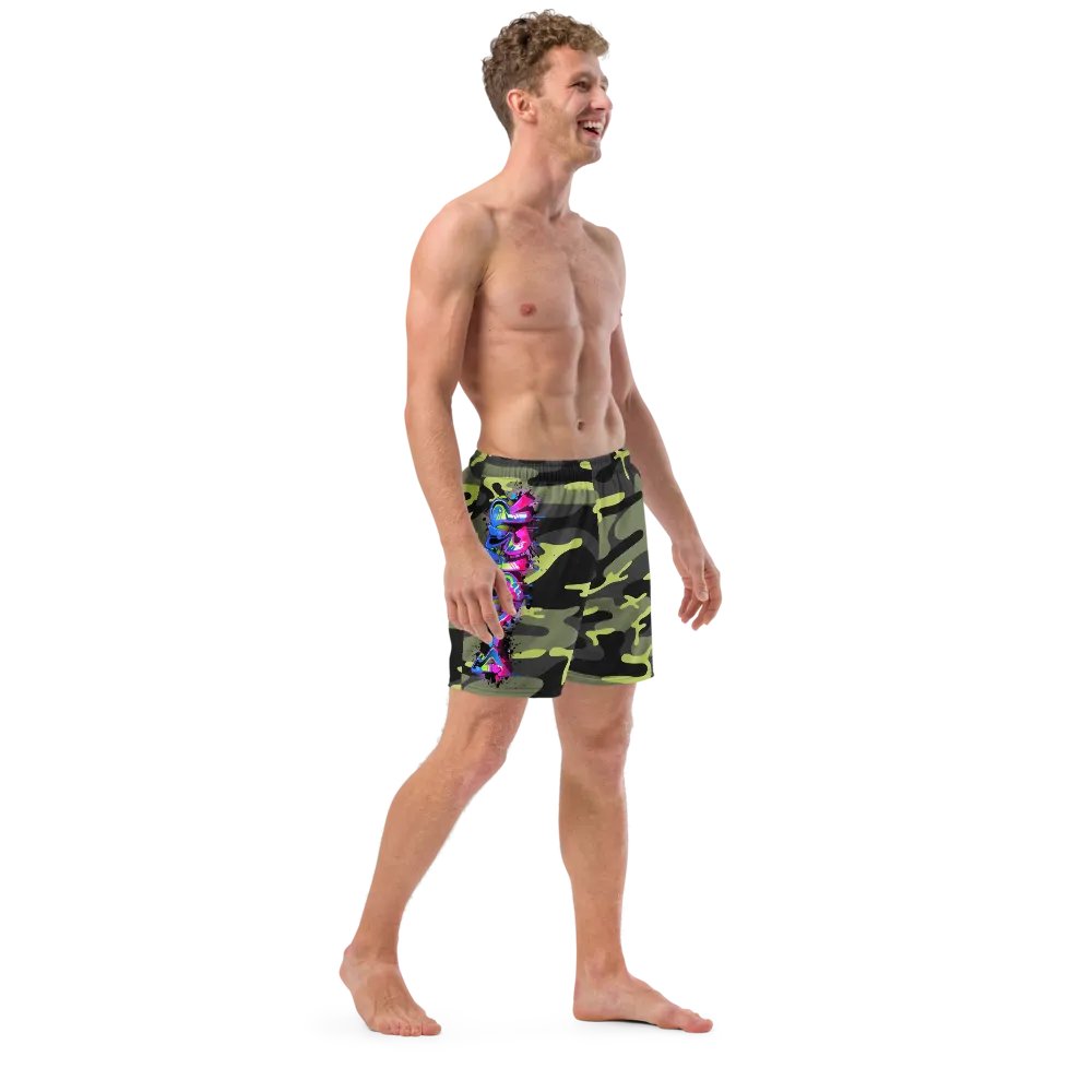 Neon Camo Splash Swim Trunks product image (12)