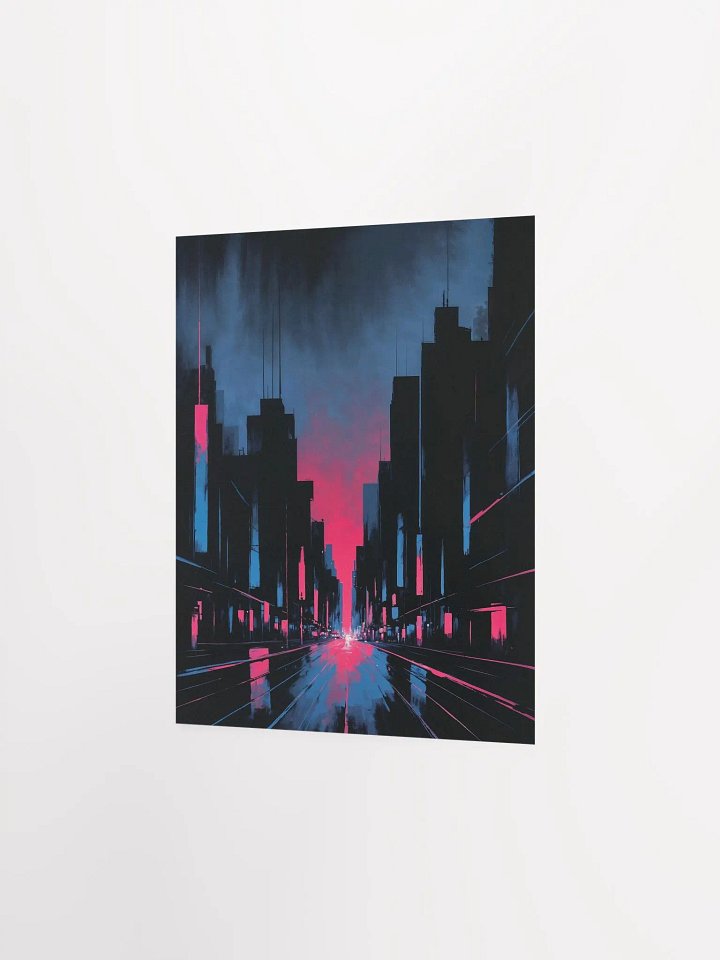 Crimson Nights Cityscape Poster product image (9)