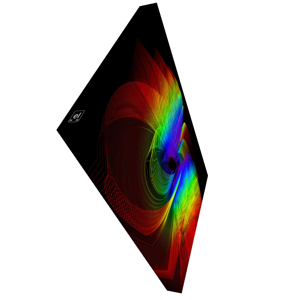Sparse Spectral Spaceport Sigma - Diffraction Curves Physics Art Canvas Print product image (4)