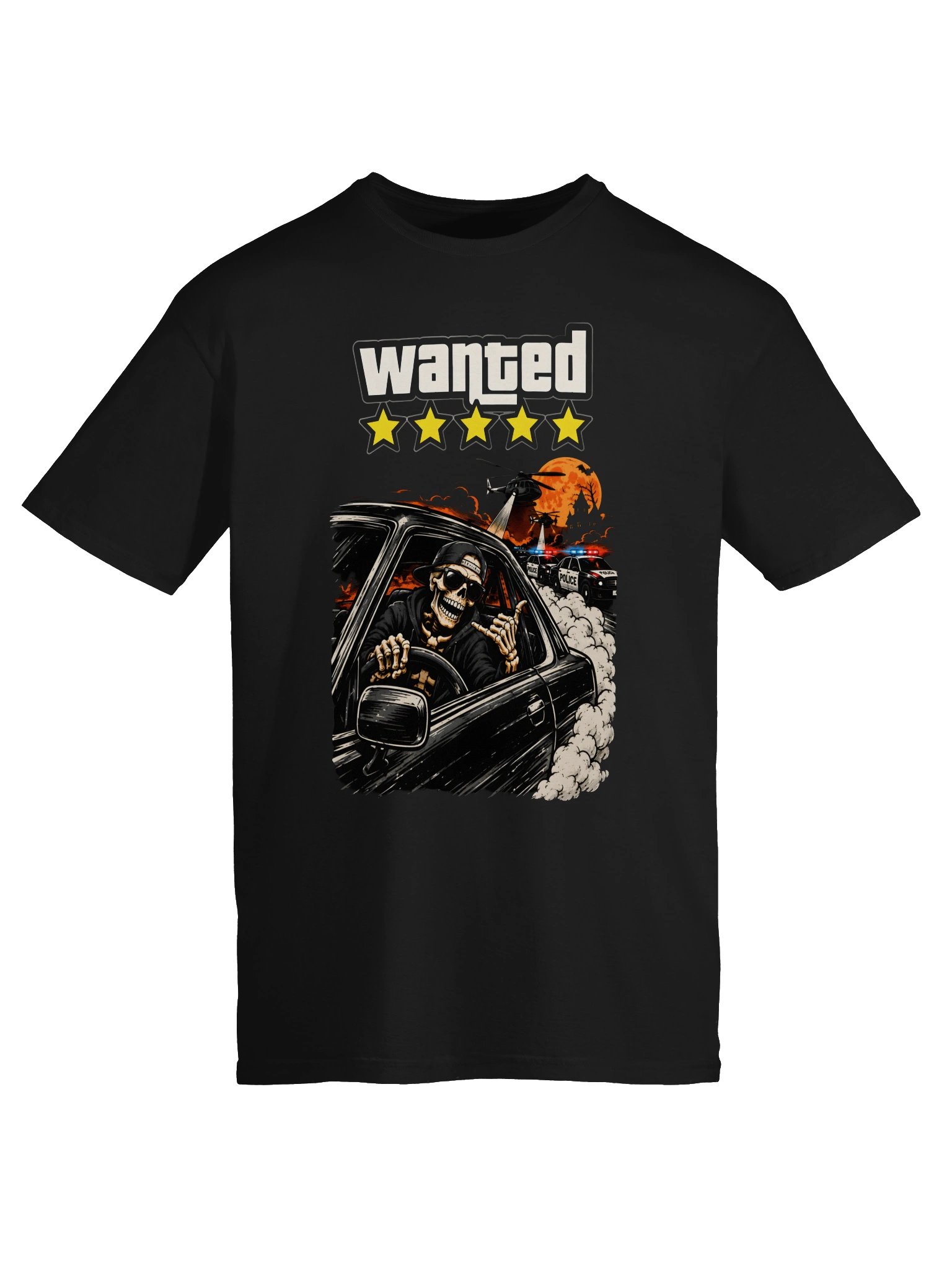 GTA VI Halloween T-shirt - Grand Theft Auto 5 Star Wanted Level Halloween Costume product image (3)