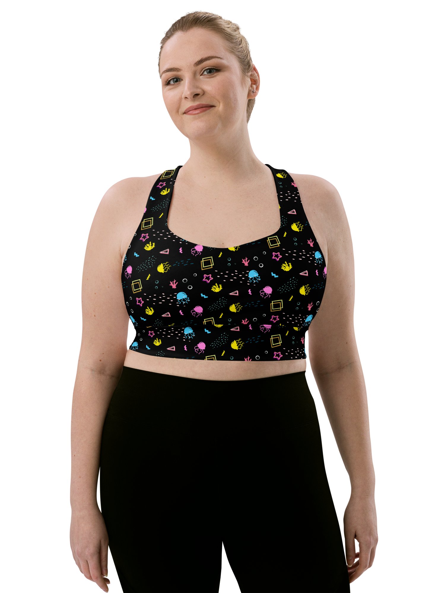 Shifty Seas dark pattern sports bra product image (1)