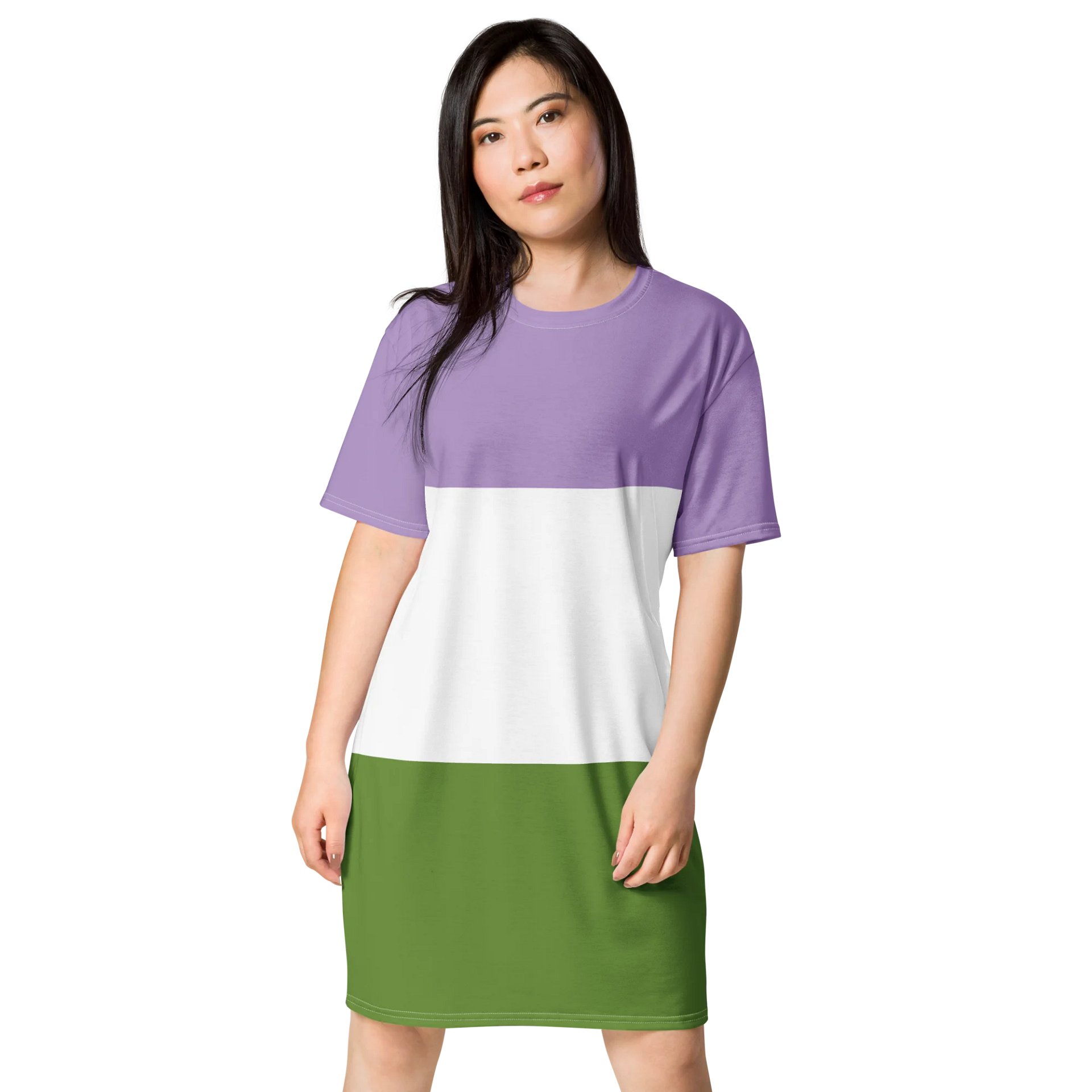 Genderqueer Pride Flag T-shirt Dress product image (1)