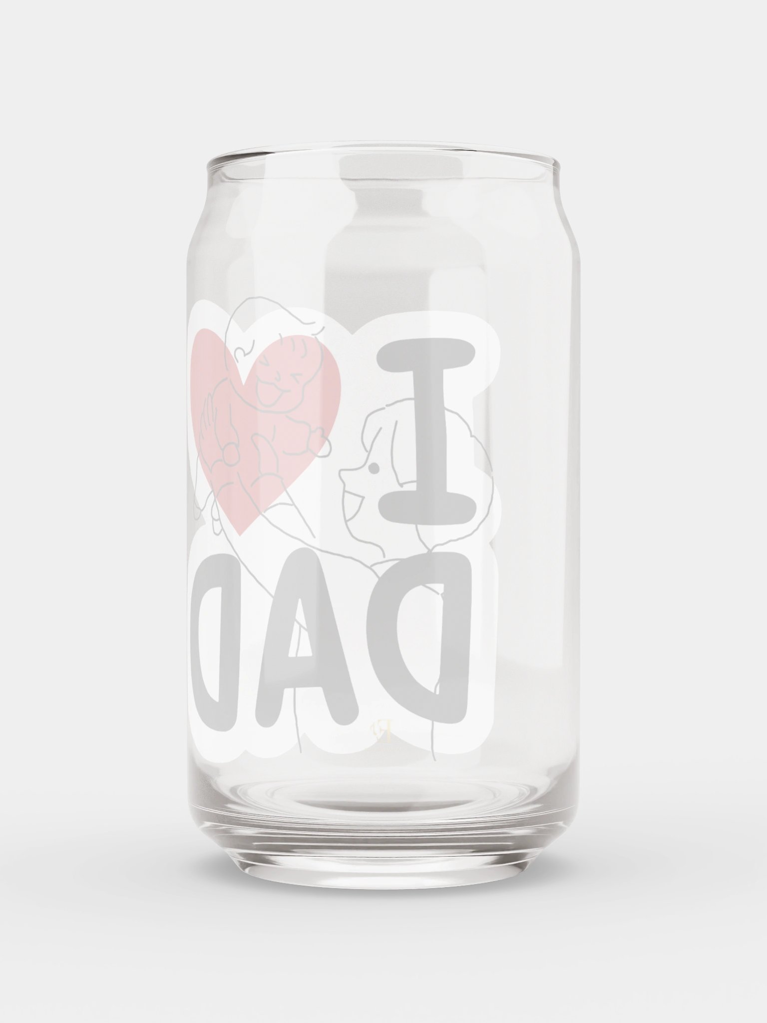 I Heart Dad Can Glass product image (6)