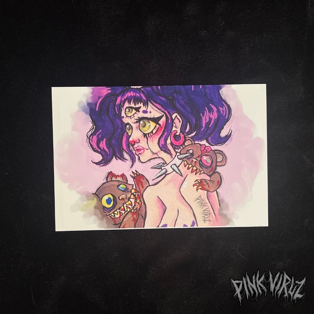 Three-Eyed Girl — Art Postcard product image (2)