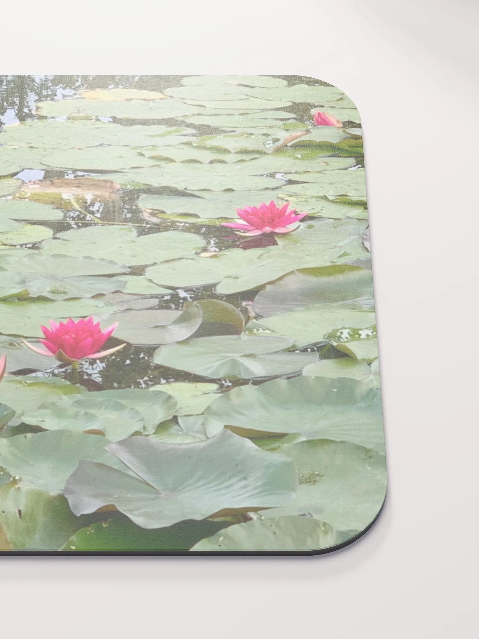 Pink Water Lilies in a Pond Tranquility Mouse Pad product image (4)