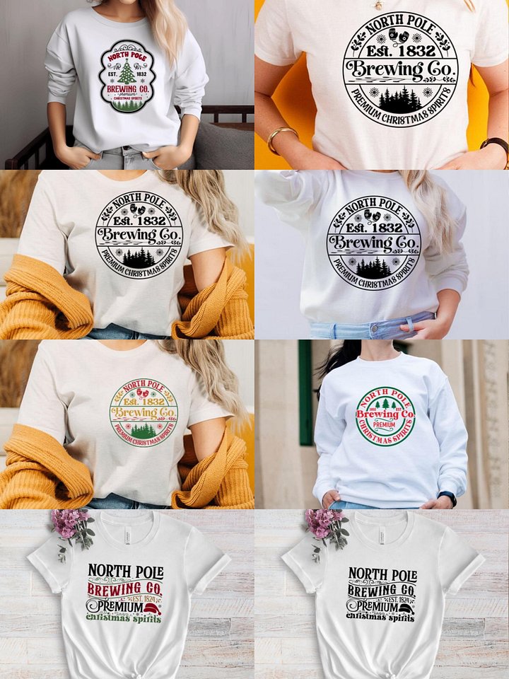 North Pole Brewing Co SVG PNG Christmas Shirt Christmas Vibes Funny Christmas product image (2)