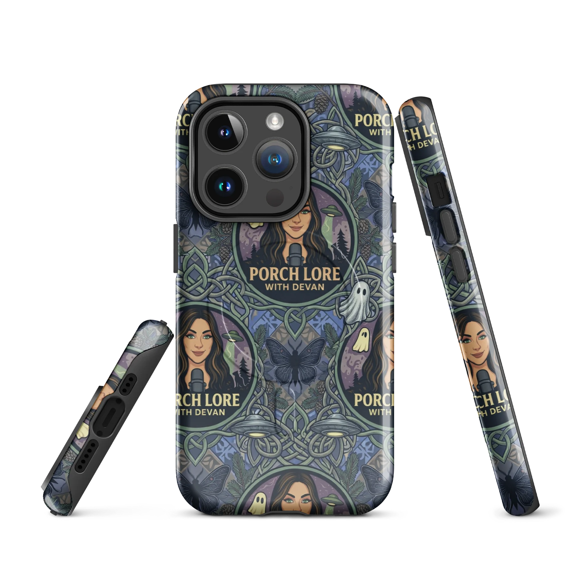 PORCH LORE DEVAN PERIWINKLE MOTH iPHONE CASE product image (1)