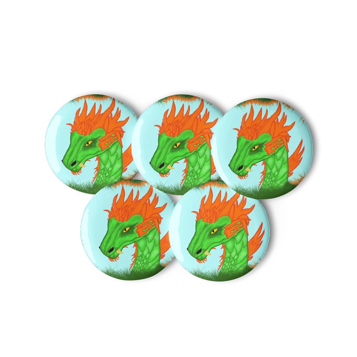 Mythical Dragon Pin Buttons Set product image (3)