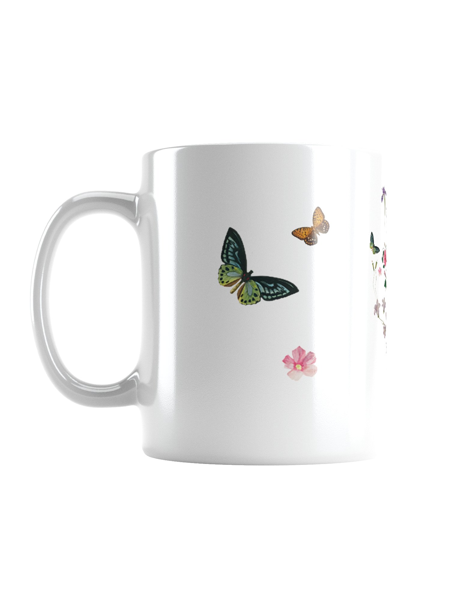 2026 Yearly Text Floral & Butterfly Mug – Matthew 5:3 Ceramic Coffee Cup product image (2)