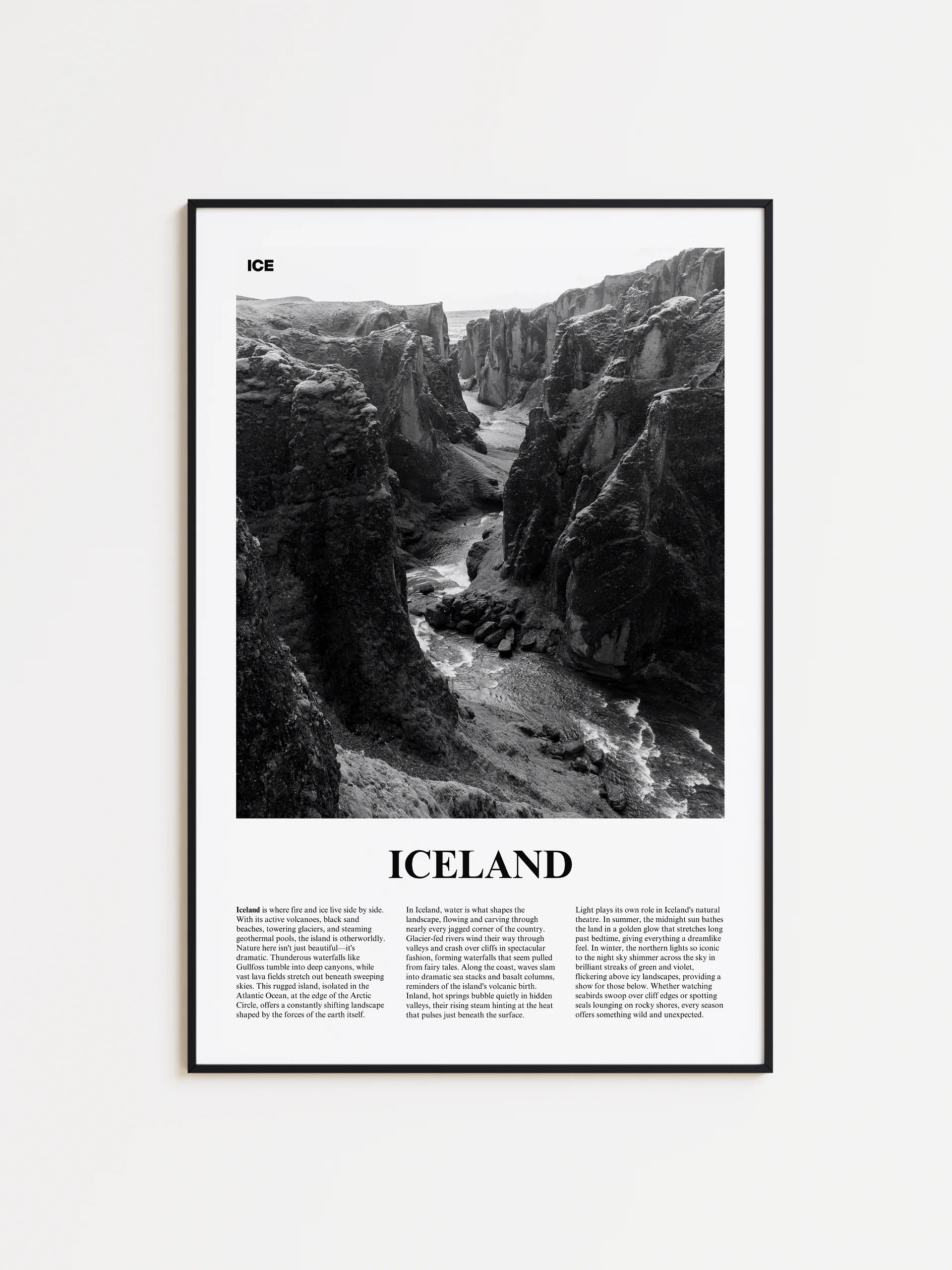 Iceland 02 Newspaper Poster | Framed product image (1)