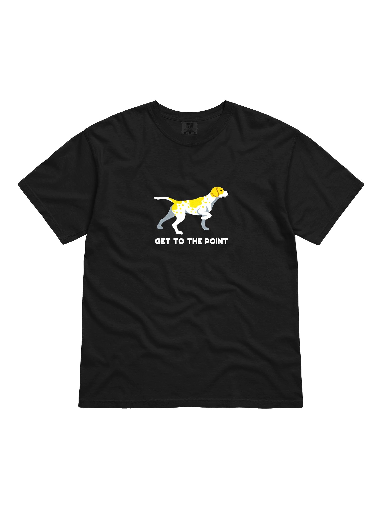 Get to the Point T-Shirt(Embroidered) of an English Pointer(Lemon & White) product image (4)