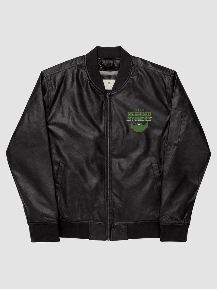 [Stoner] Faux Leather Bomber Jacket - Threadfast Apparel 395J -1 product image (1)