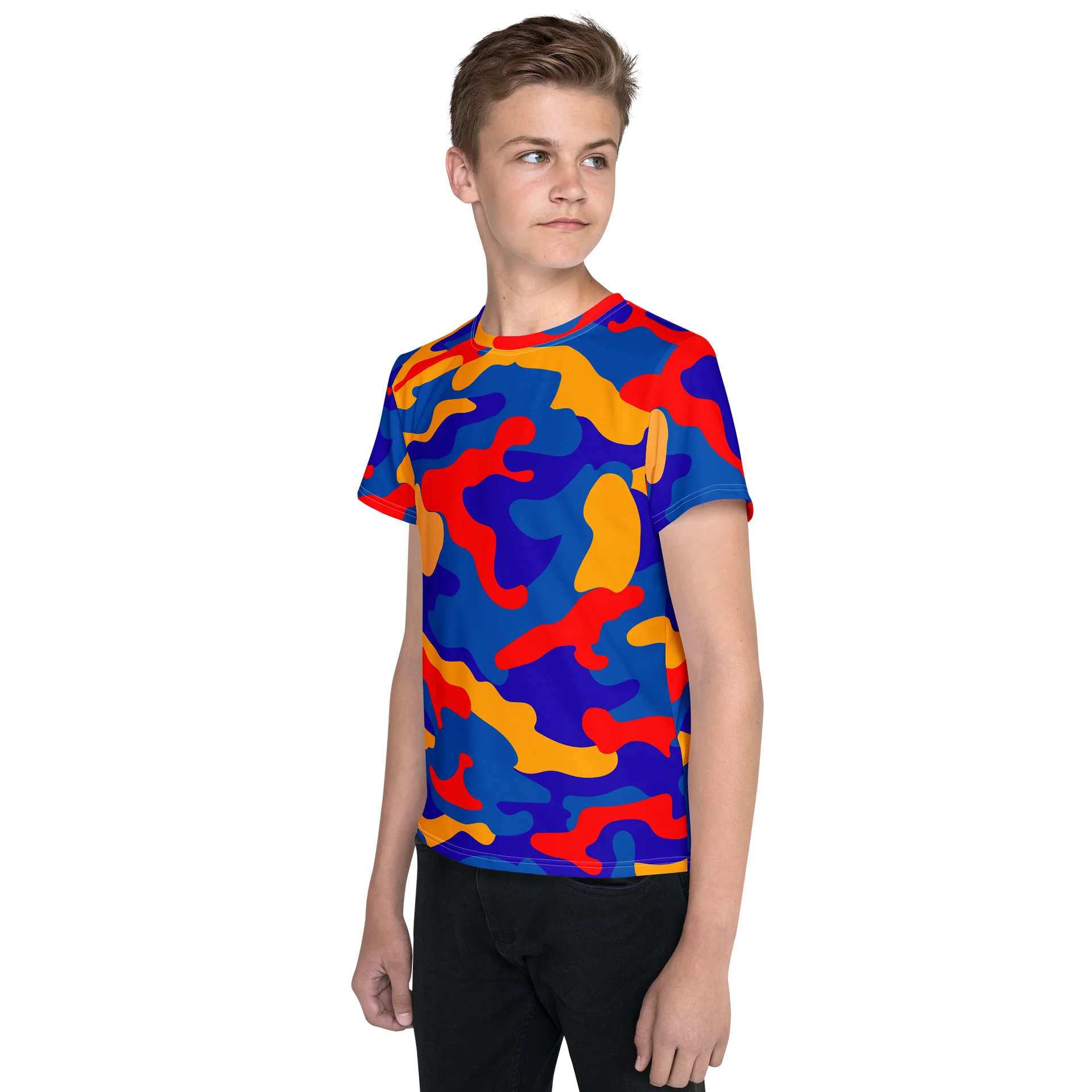 Kids Camo T-Shirt – Bold Multi-Color Graphic Tee product image (3)