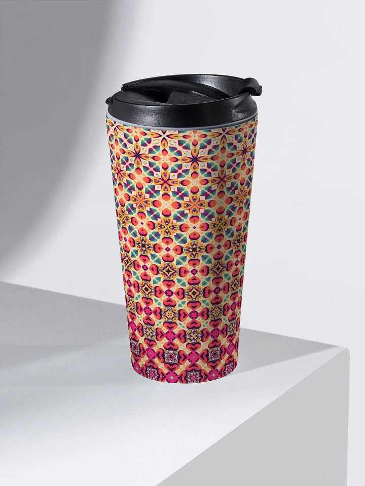 Romantic Intertwined Hearts & Flowers Travel Mug product image (2)