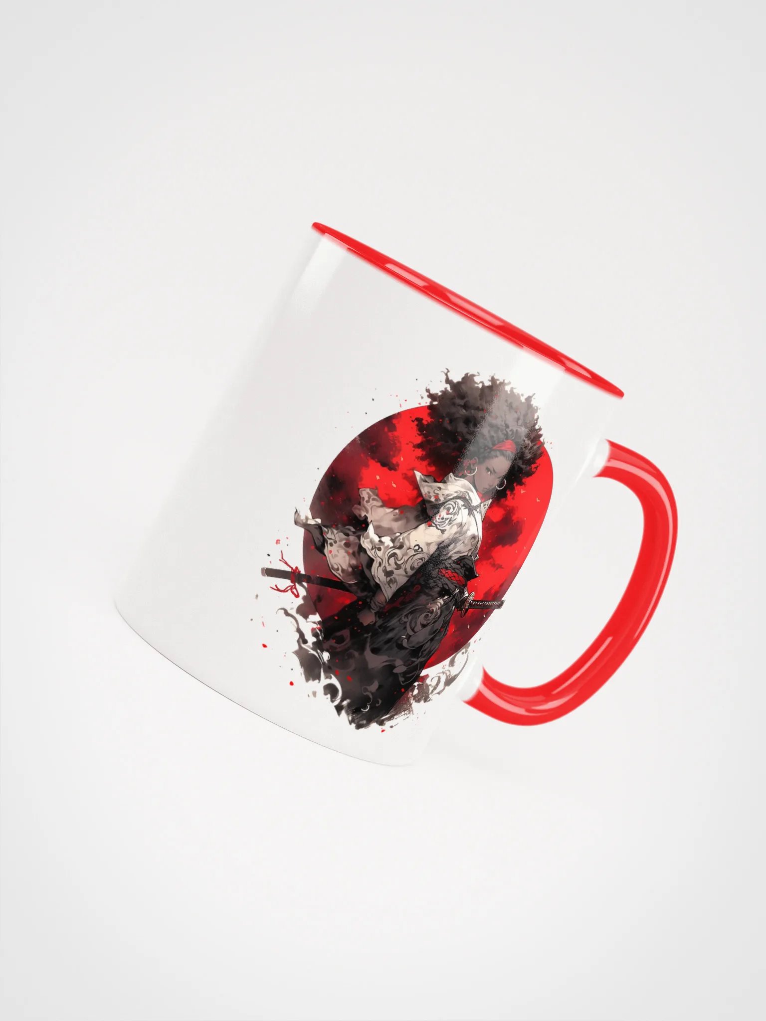 Afro Katana Warrior Girl Ceramic Mug product image (4)