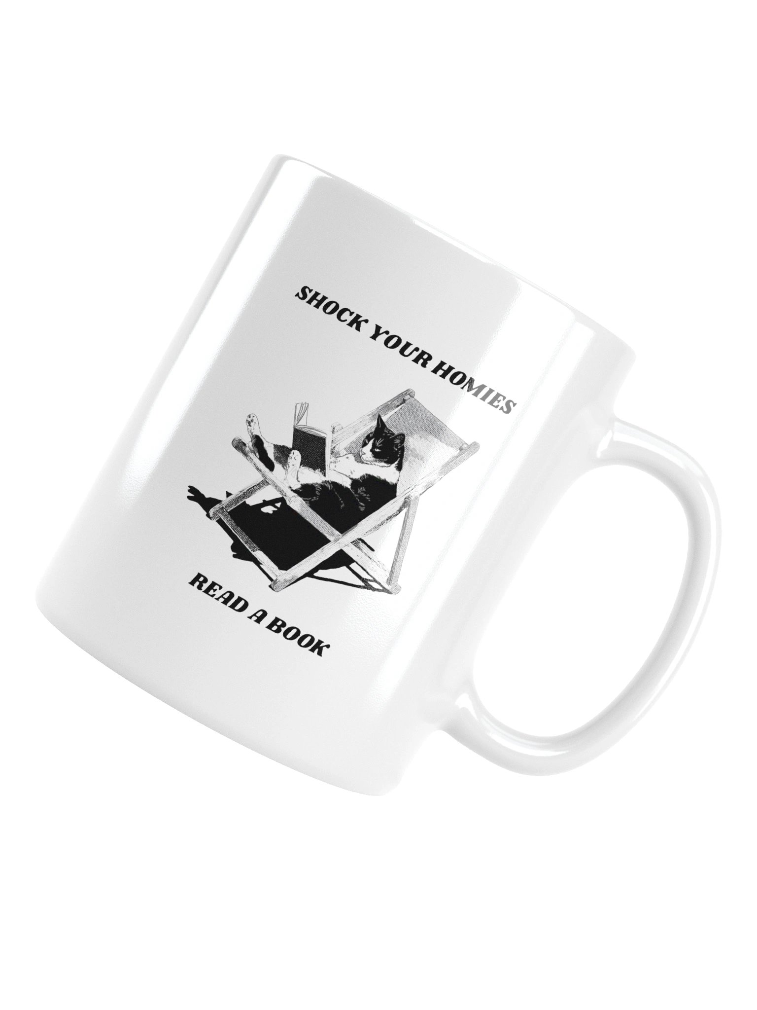 Shock Your Homies Read A Book Mug – Funny Sarcastic Reading Meme Coffee Mug | 11oz Book Lover Gift product image (6)
