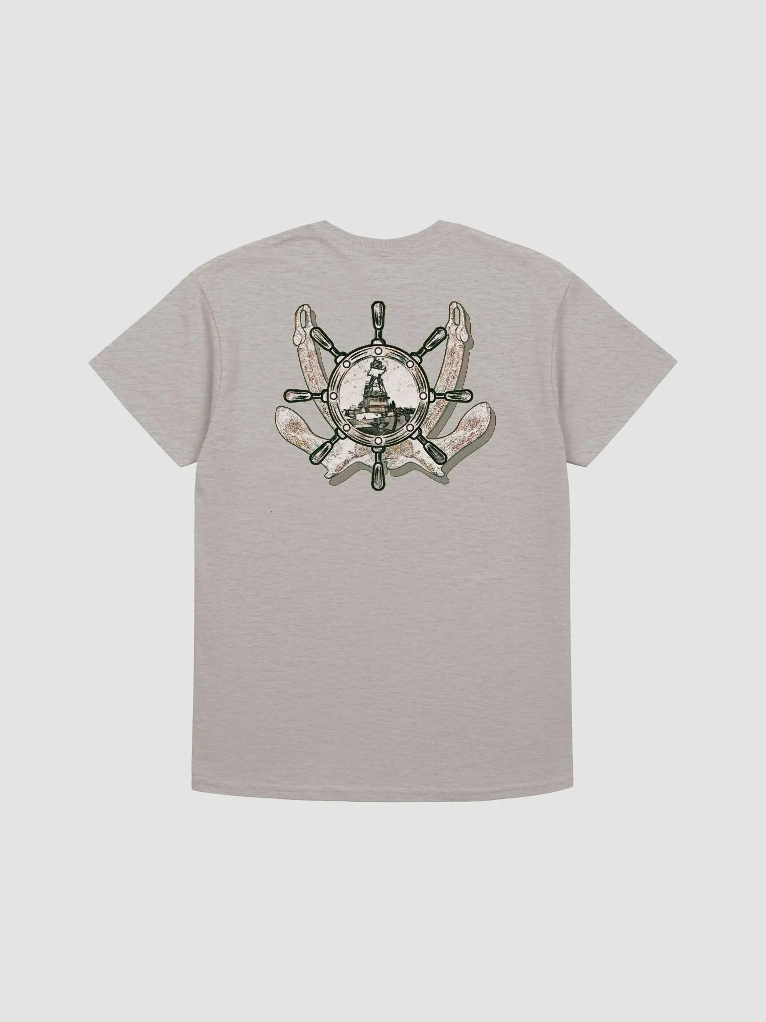 2 Anchor - Ship Wheel & Tug CE – Maritime Workwear | Twin Anchor Apparel Short Sleeve Tee Linehand Line product image (67)