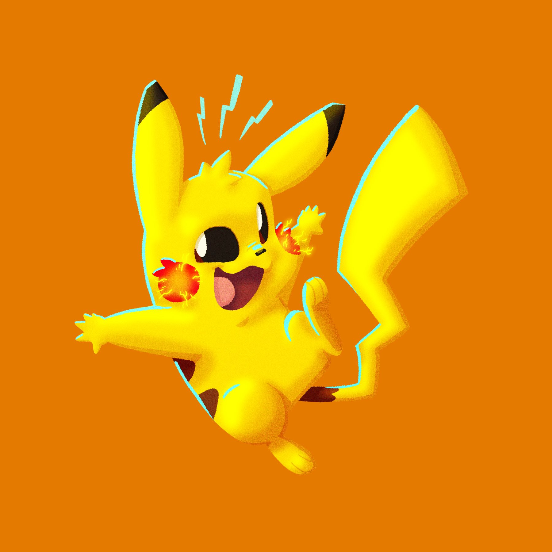 Poké Pika Print (6x6") product image (1)