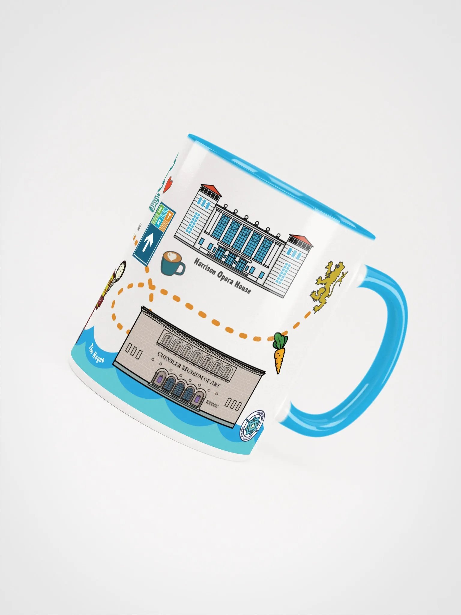 Ghent, Norfolk Virginia Coffee Mug - Color Inside product image (4)