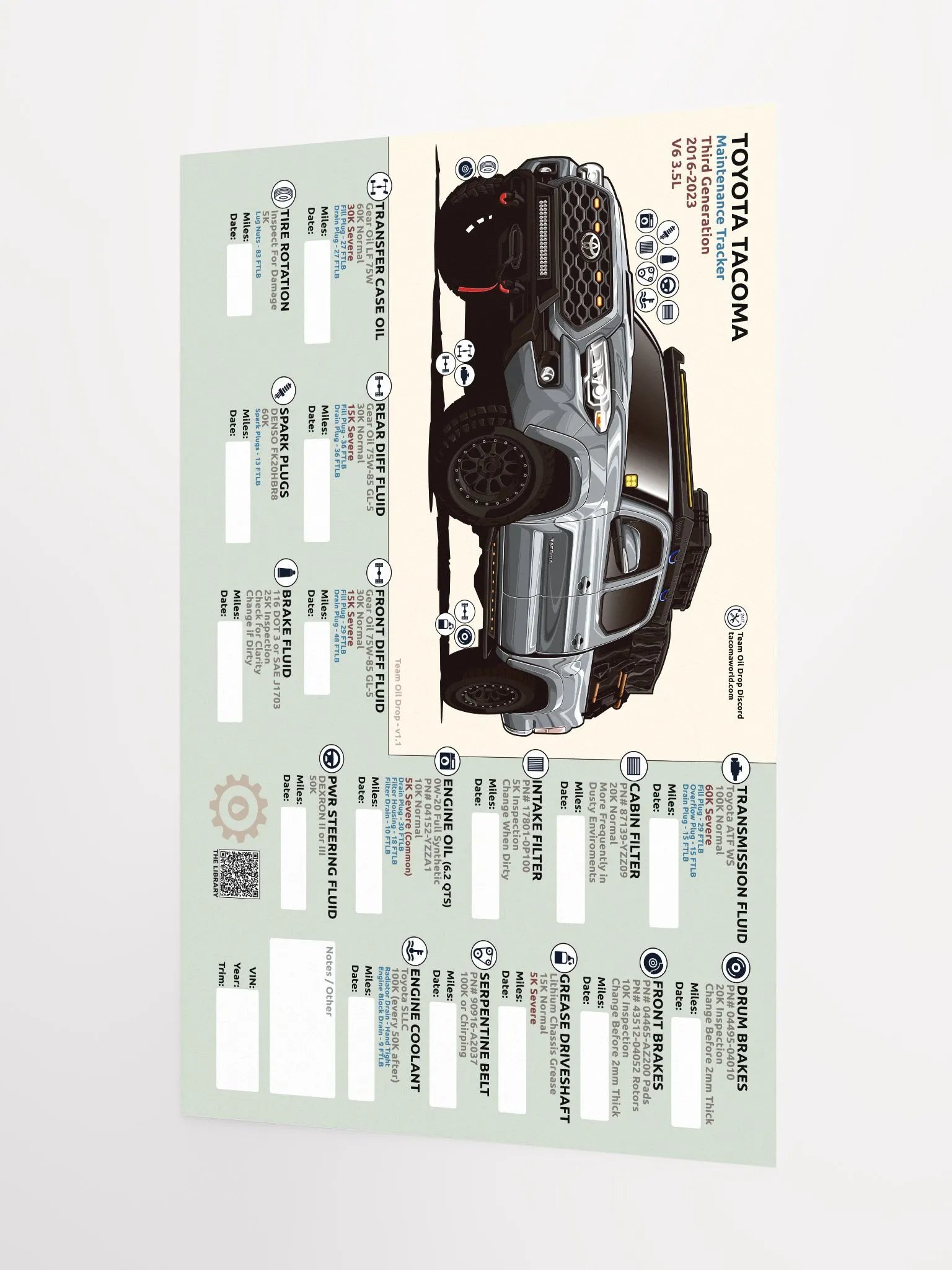 3rd Gen Maintenance Tracker v1.1 - Silver / Cement product image (4)