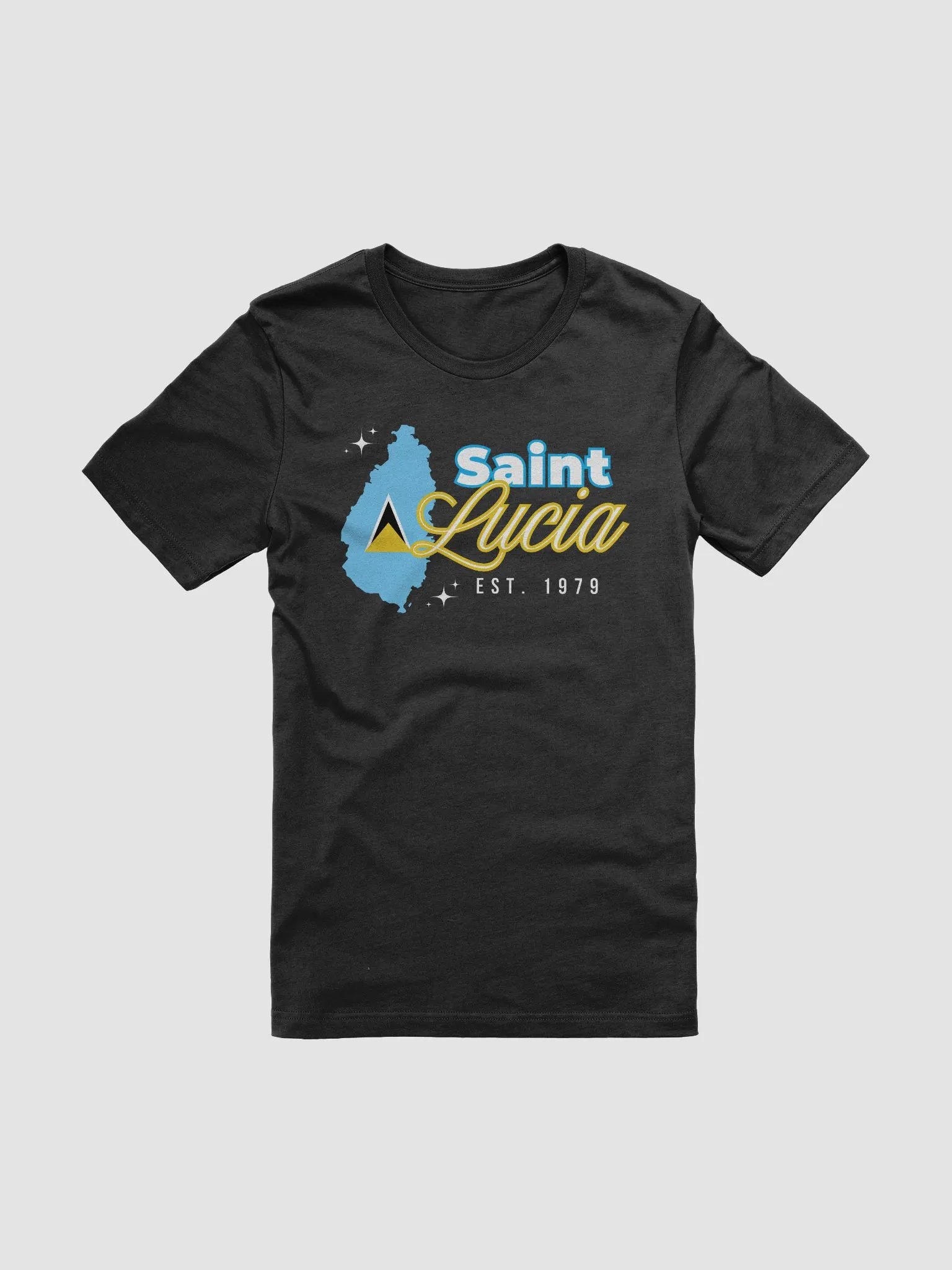 Saint Lucia Flag Outline T-Shirt product image (21)