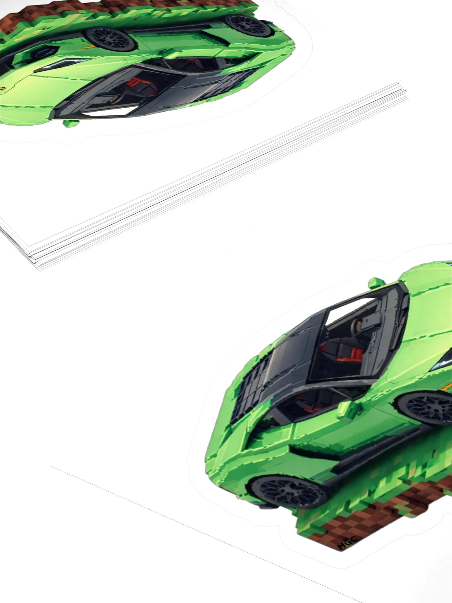 Green Lamborghini Temerario Sticker (Pixel, Retro, Minecraft) product image (12)