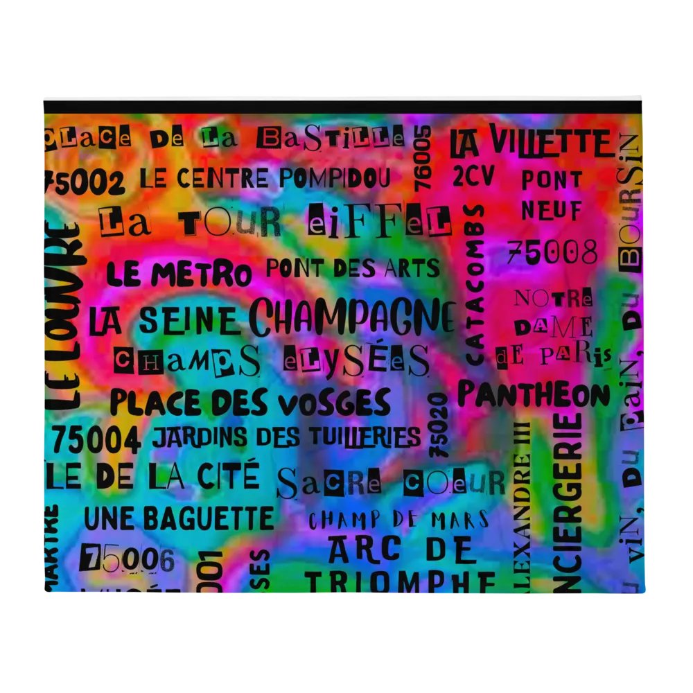 PARIS WORDS - BLANKET - 2 SIZES product image (8)