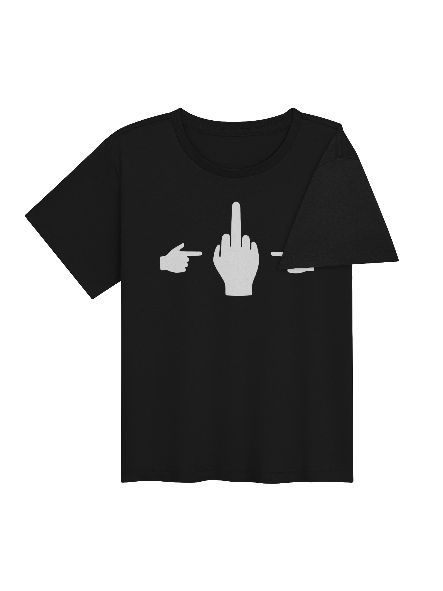 No Middle Finger Point ShopCo White Women's Tee product image (4)