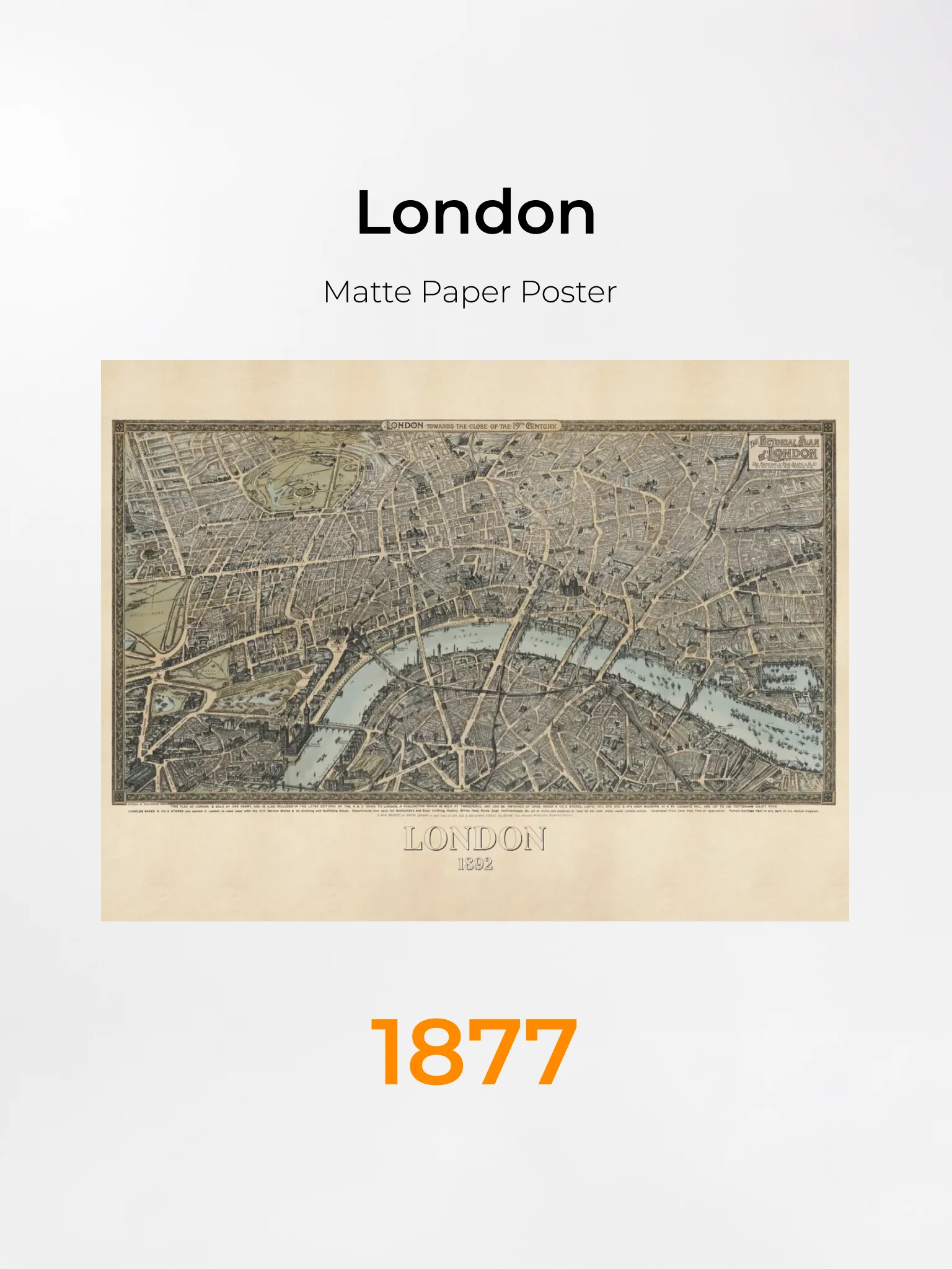 London 1877 (Unframed Poster Print) product image (6)