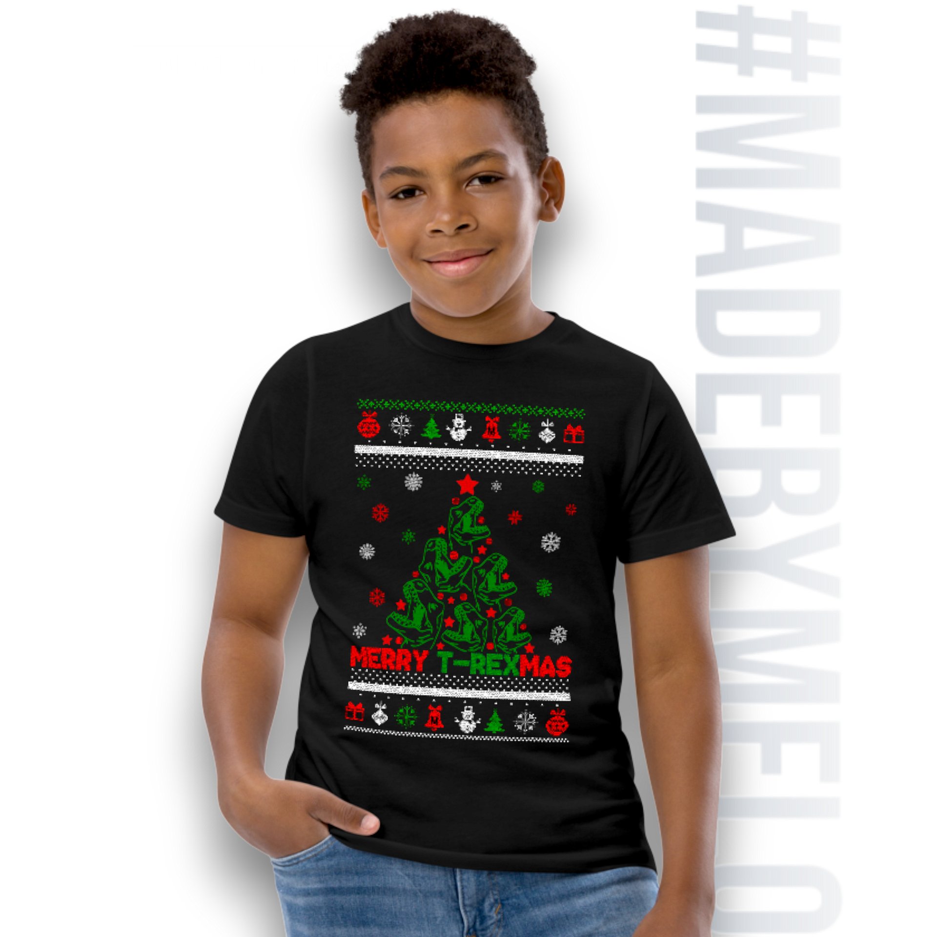 [Holiday] Merry T-REXmas - Kid's T-Shirt | #MadeByMELO product image (1)