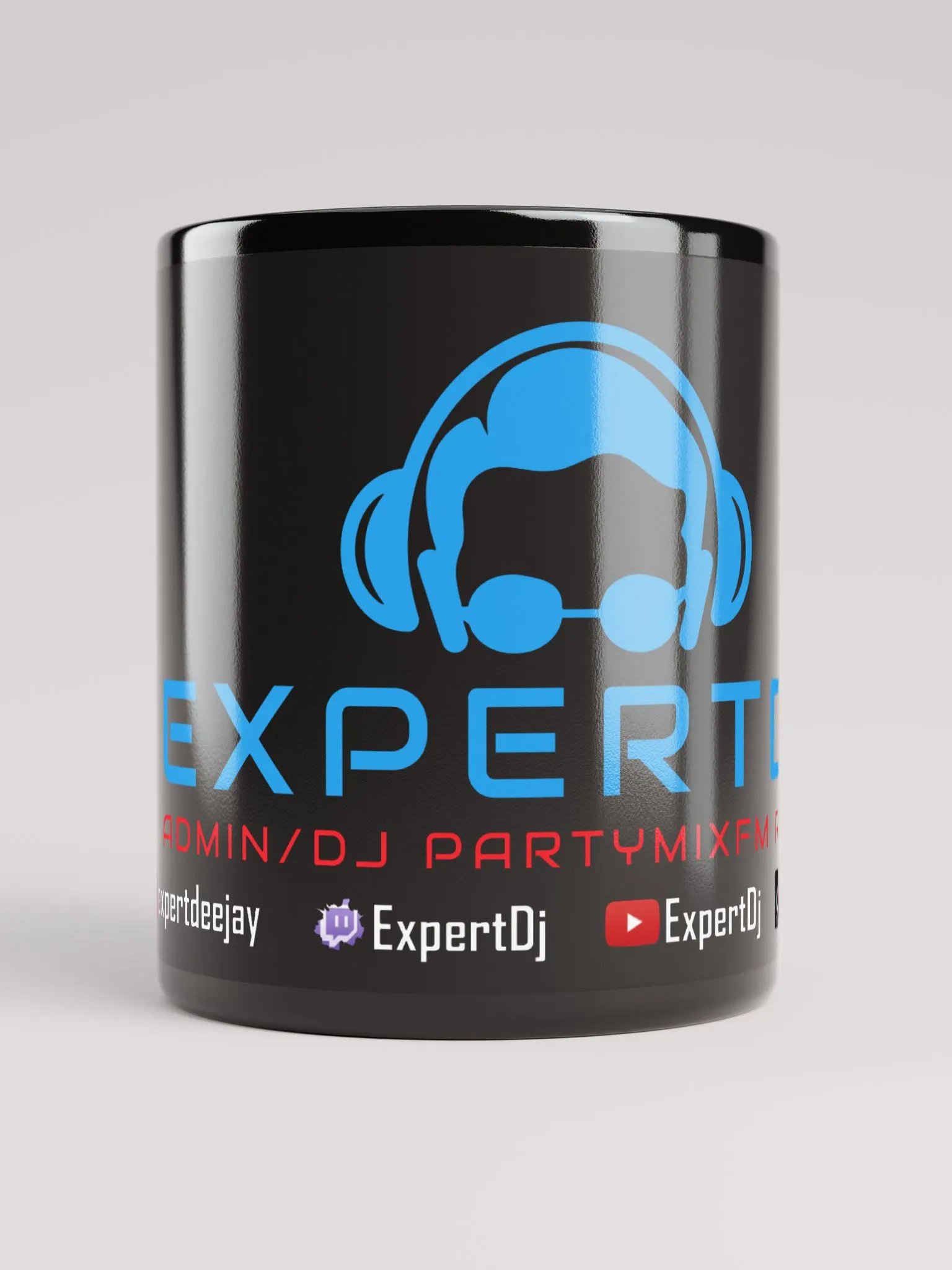 Glossy Mug Black Type 2 product image (5)
