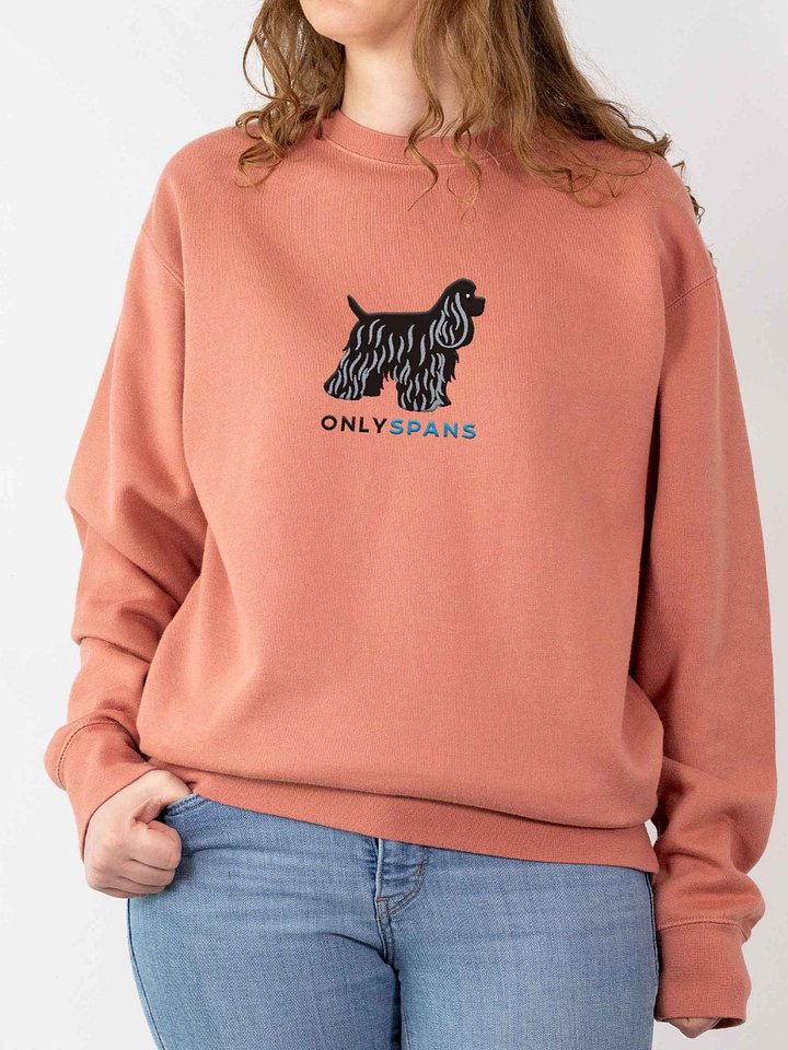 Only Spans Sweatshirt (Embroidered) of an American Cocker Spaniel(Black) product image (2)