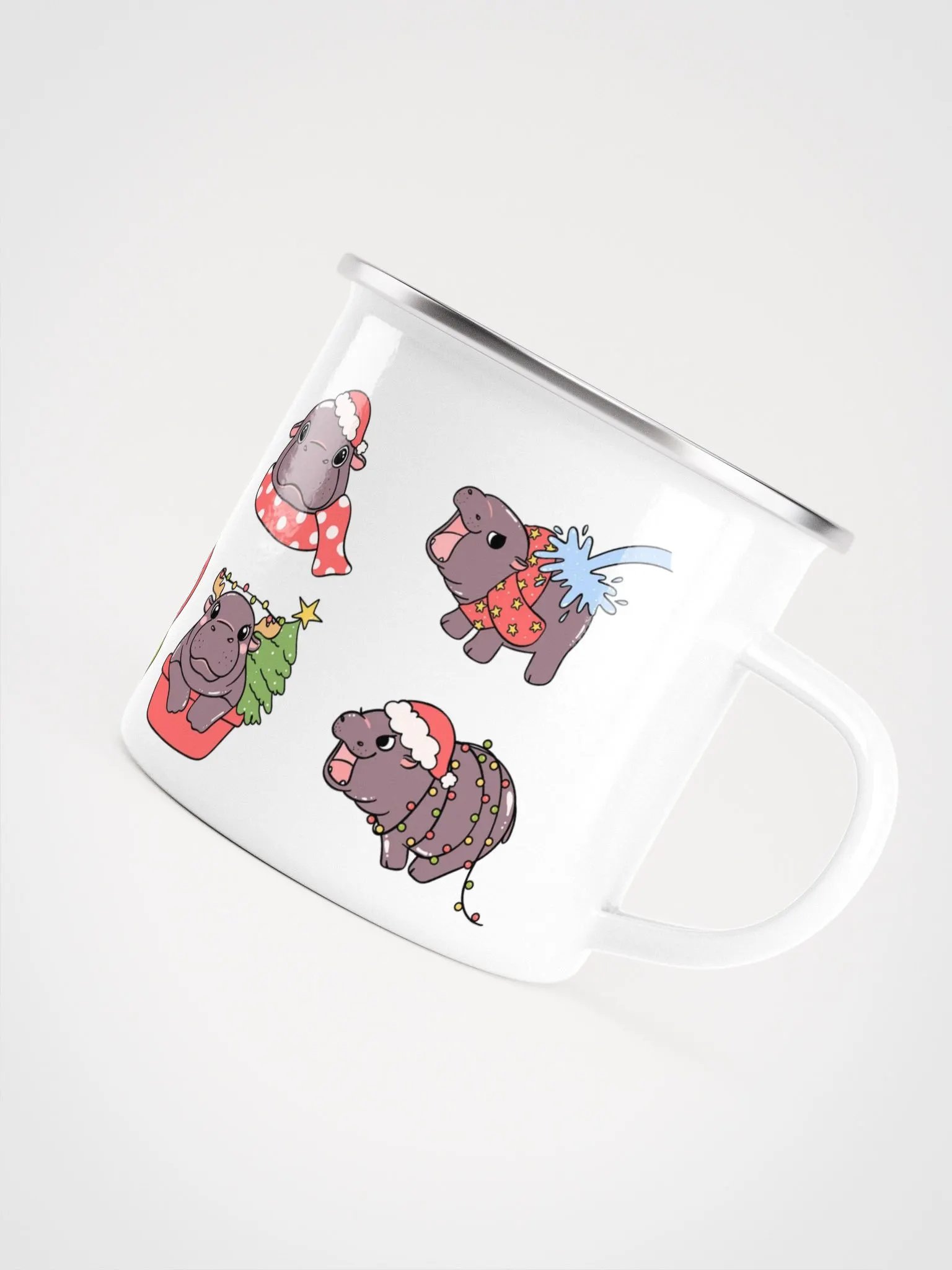 MOODENG'S CHRISTMAS 2 ENAMEL MUG product image (5)