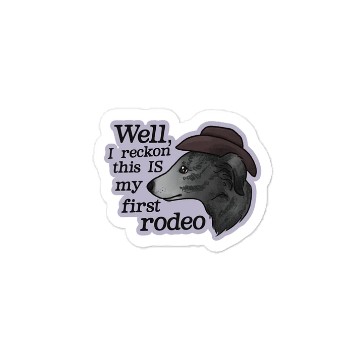 First Rodeo Puppy - Silver Brindle - Sticker product image (1)
