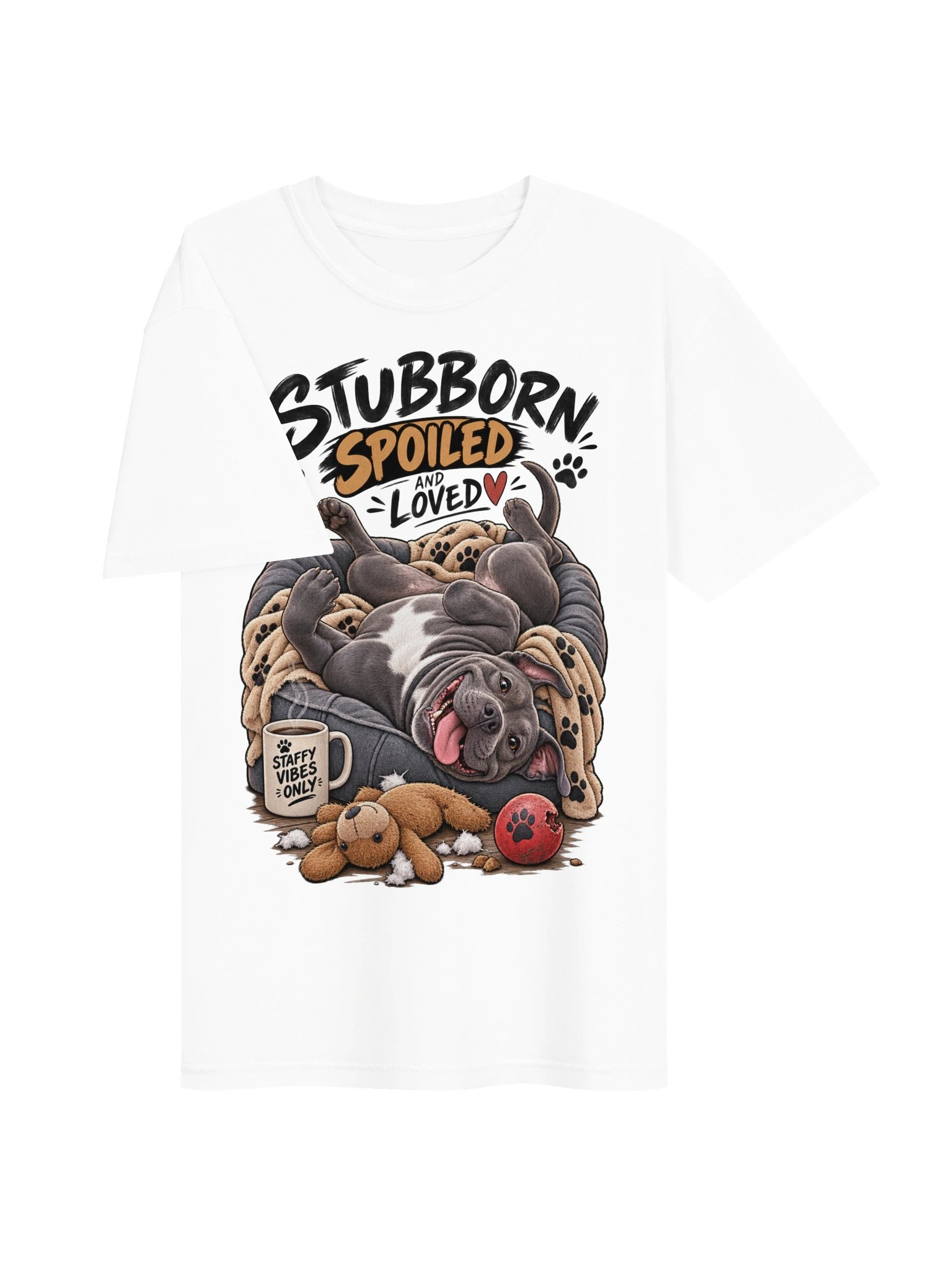 Bulldog Stubborn and Spoiled - Sarcastic Funny Animal Lover T-Shirt | Witty Bulldog Attitude Tee product image (3)