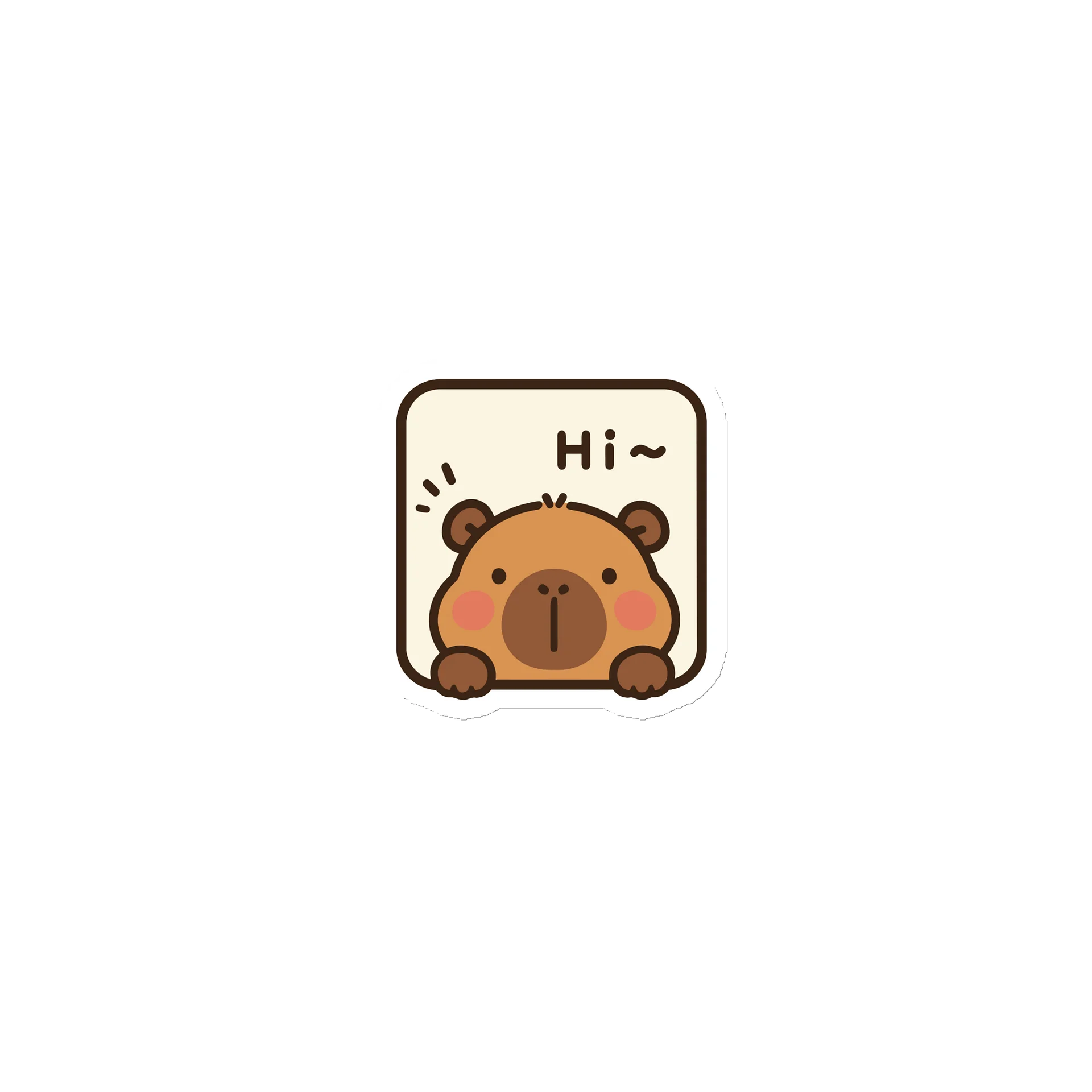 Hi There! Capybara Magnet product image (1)