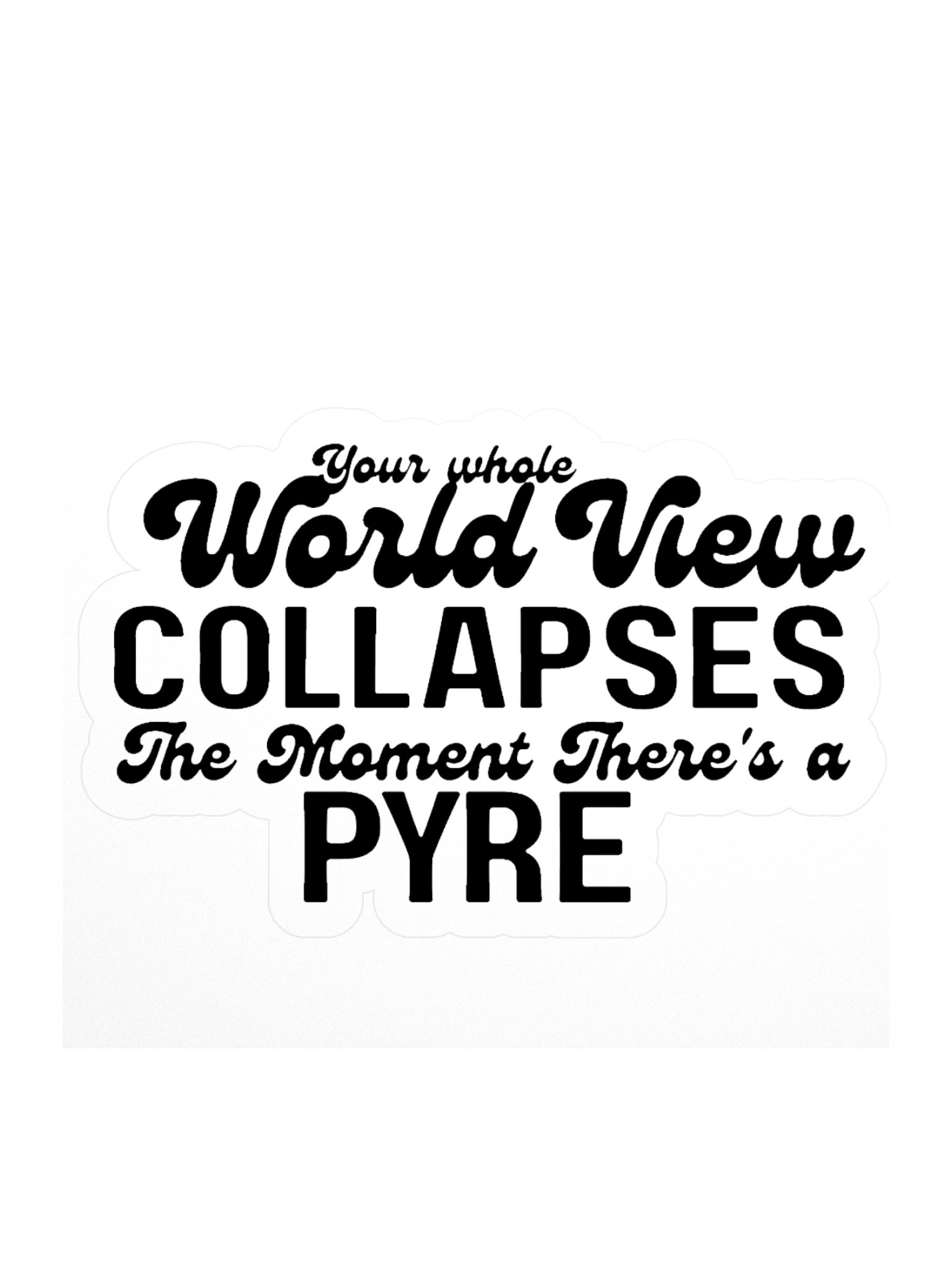 Whole world view set on fire | Kiss Cut Stickers by Allcolor product image (1)
