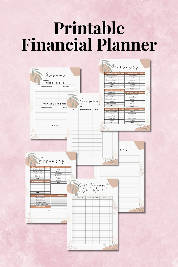 Boho Financial Planner Template | Boho Budget Planner Template product image (2)
