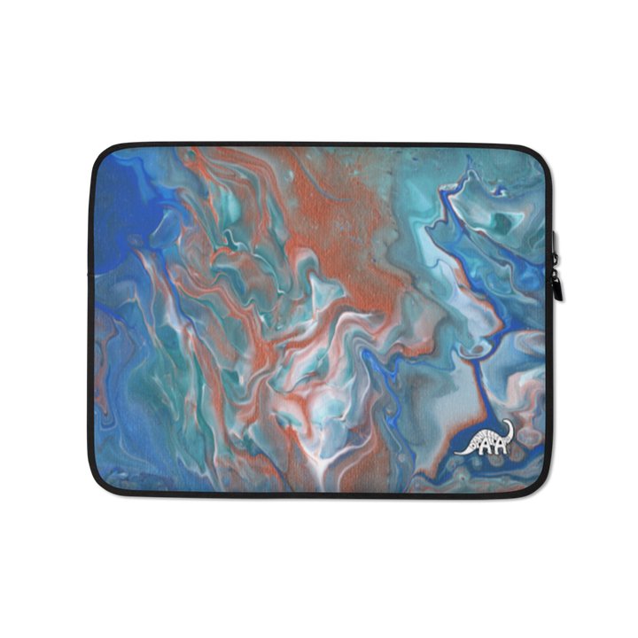 Metallic Orange Fluid Acrylic Laptop Sleeve product image (1)